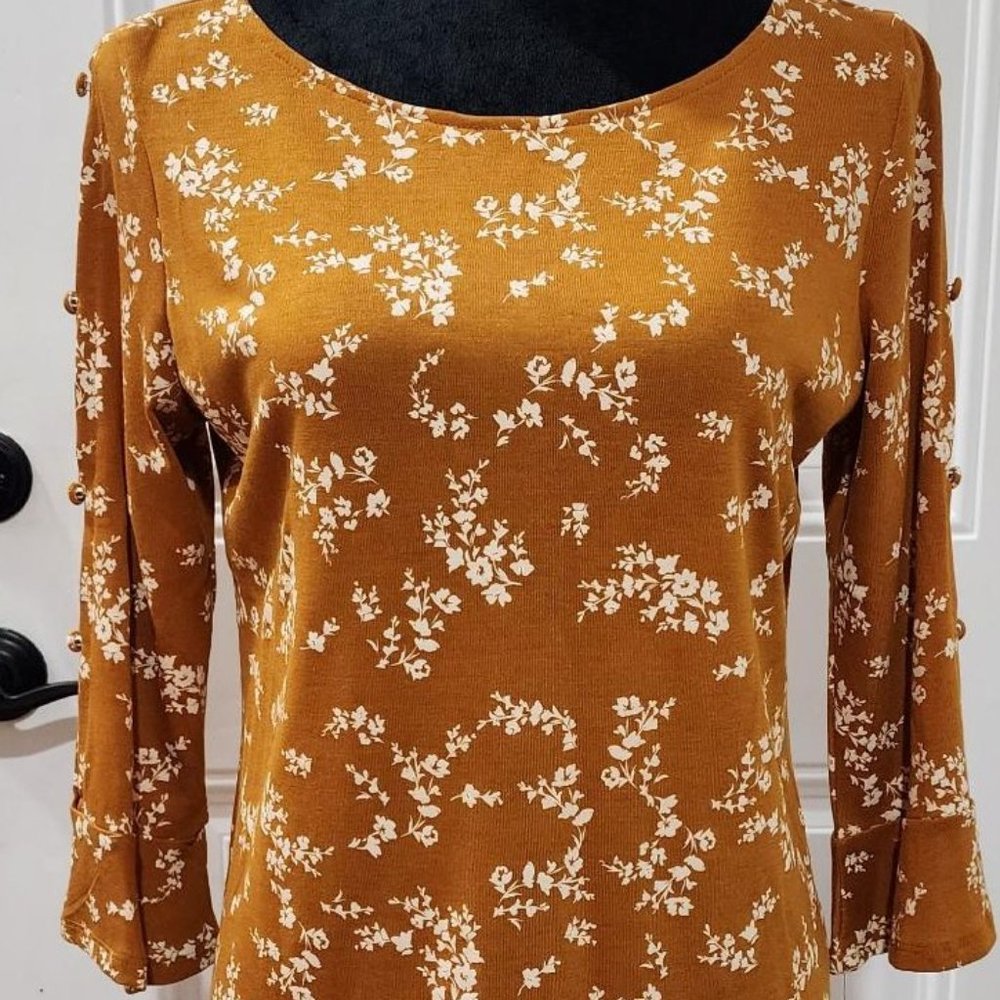 Liz Claiborne - Honey Ginger FLR Blouse - Small